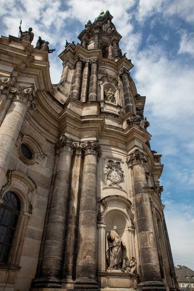 Catedral de Dresden da Santíssima Trindade ou Hofkirche — Fotografia de Stock