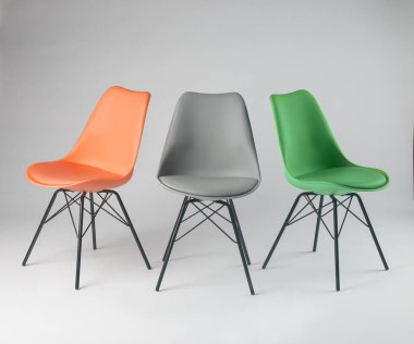 funny colored chairs isolated clipart