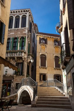 Venedik, İtalya. Dünyanın en güzel şehri romantik görünümünden.