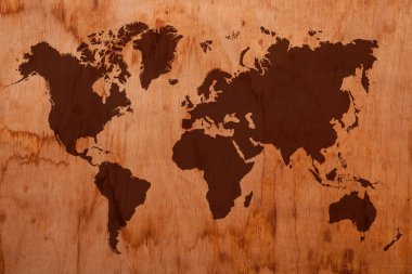 Eski usul ahşap harita