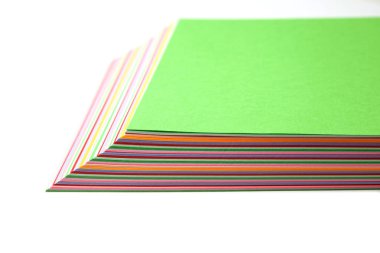 Renkli Kağıt beyaz üzerine izole