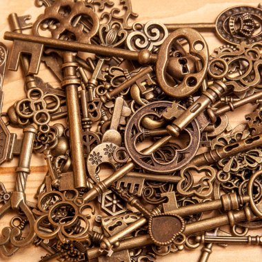 Eski altın anahtarların alfabesi