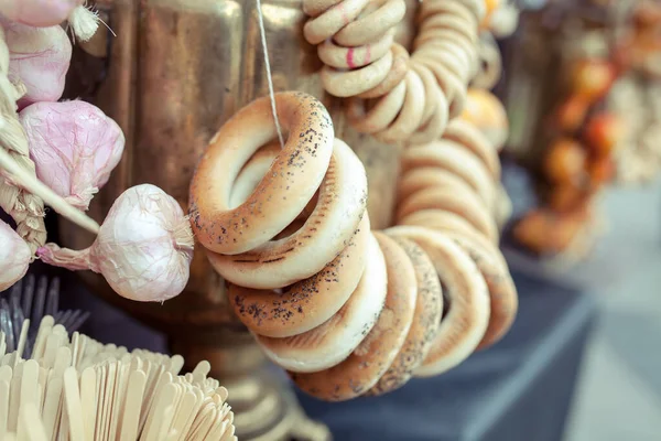 Rosquillas Con Amapola Feria Rusa —  Fotos de Stock