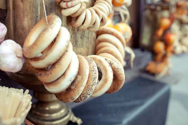 Rosquillas Con Amapola Feria Rusa — Foto de Stock