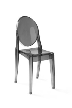 Rahat bir sandalye, çalışmak ve dinlenmek için, beyazlar içinde izole edilmiş