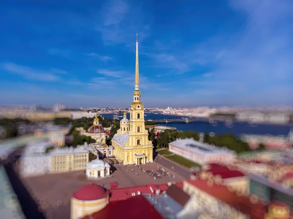 Sint Petersburg Peter Paul Fort Luchtfoto Uitzicht — Stockfoto