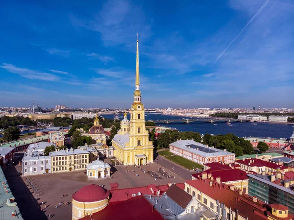 Sint Petersburg Peter Paul Fort Luchtfoto Uitzicht — Stockfoto