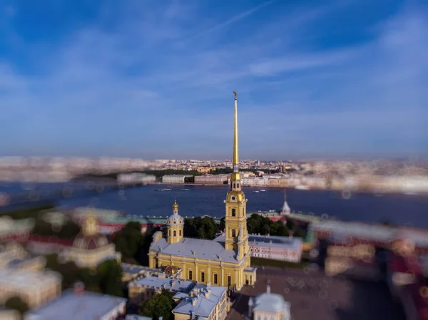 Sint Petersburg Peter Paul Fort Luchtfoto Uitzicht — Stockfoto