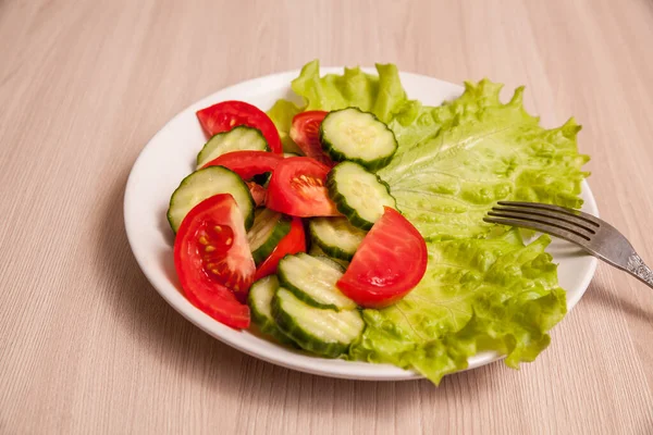 Salada Tomate Pepino — Fotografia de Stock