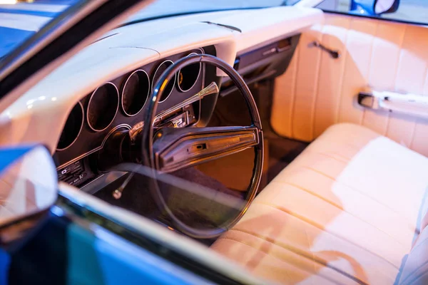 Close Interior Carro Retro — Fotografia de Stock