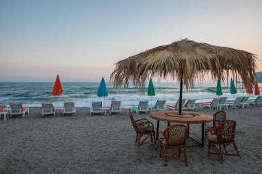 Türkiye 'de plajda baraka