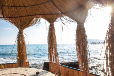 Türkiye 'de plajda baraka