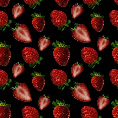 Kusursuz bir altyapısı ve Strawberry 'nin siyahı. Renkli desen.