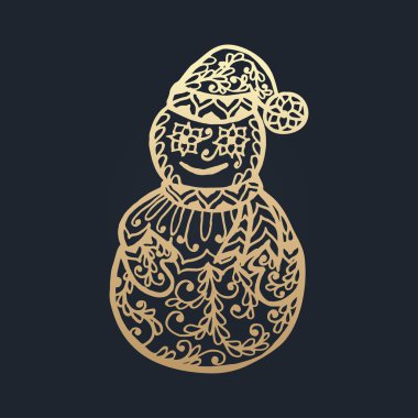 Çiçek dantel süs için Noel koleksiyon ile izole desen.