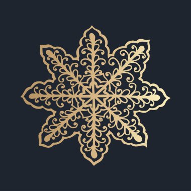 Çiçek dantel süs için Noel koleksiyon ile izole desen.