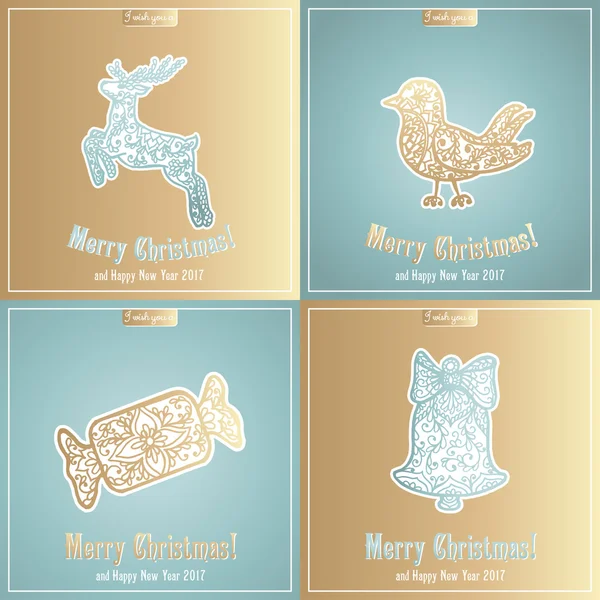 Merry Christmas lettering. Congratulations card. — Stock Vector