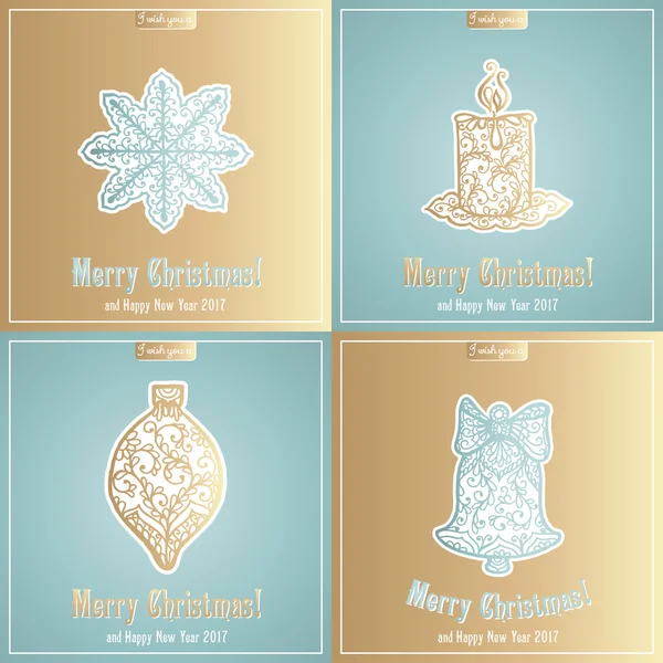 Merry Christmas lettering. Congratulations card. — Stock Vector