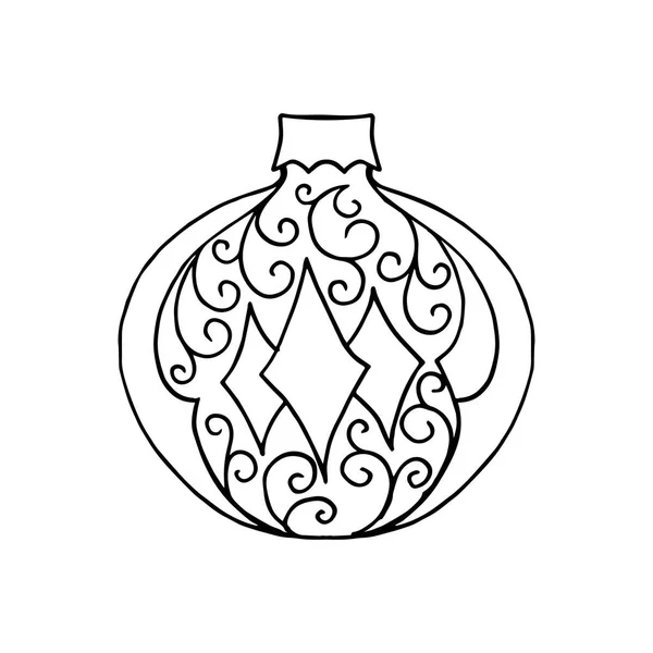 Patrón aislado con adorno de encaje floral para la colección de Navidad . — Vector de stock