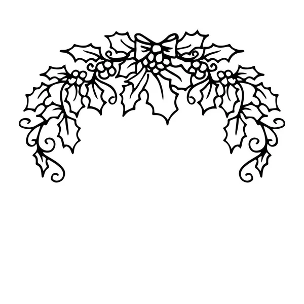 Modèle isolé avec ornement en dentelle florale pour la collection de Noël . — Image vectorielle