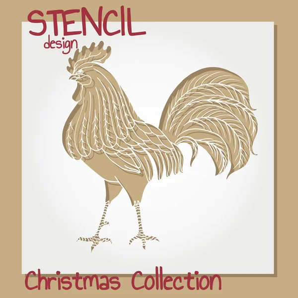 Set van Stencil ontwerpsjablonen. Kerst collectie. — Stockvector