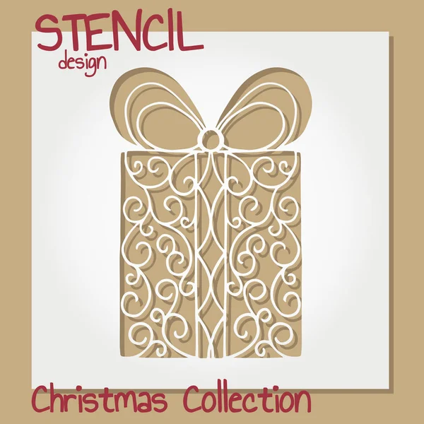 Set di modelli di design Stencil. Collezione Natale . Grafiche Vettoriali