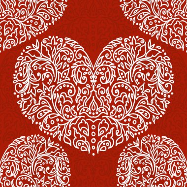 Sevgililer günü süs kalp. Vektör çizim