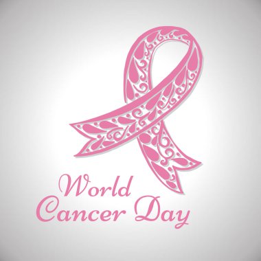 Dünya kanser günü arka plan. Vektör çizim