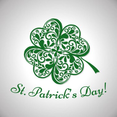 Yonca ile Saint Patrick Day arka plan.