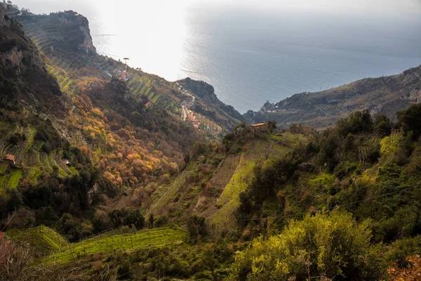 Sentiero Degli Dei Itinerario Escursionistico Agerola Nocelle Costiera Amalfitana Chiamato — Foto Stock