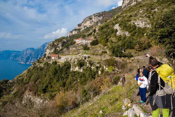 Sentiero Degli Dei Itinerario Escursionistico Agerola Nocelle Costiera Amalfitana Chiamato — Foto Stock