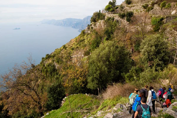 Sentiero Degli Dei Itinerario Escursionistico Agerola Nocelle Costiera Amalfitana Chiamato — Foto Stock