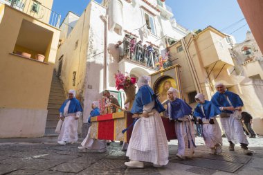 PROCIDA, ITALY - MARCH 25, 2016 - Every year the procession of the 