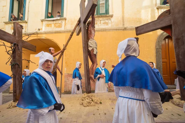 Procida Italia Marzo 2016 Ogni Anno Celebra Processione Dei Misteri — Foto Stock