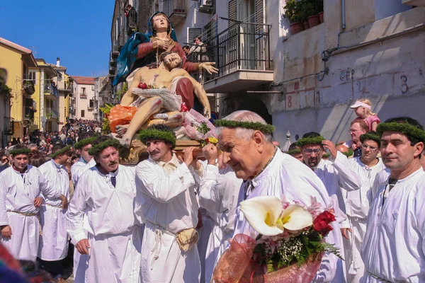 Nocera Terinese (İtalya) - Processione dell'Addolorata Paskalya Kutsal Cumartesi