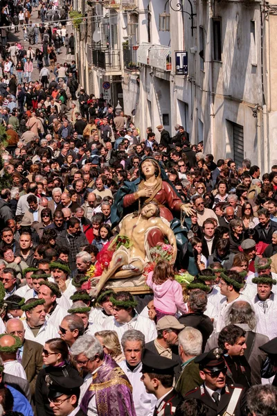 Nocera Terinese Itália Processione Dell Addolorata Páscoa Sábado Santo — Fotografia de Stock
