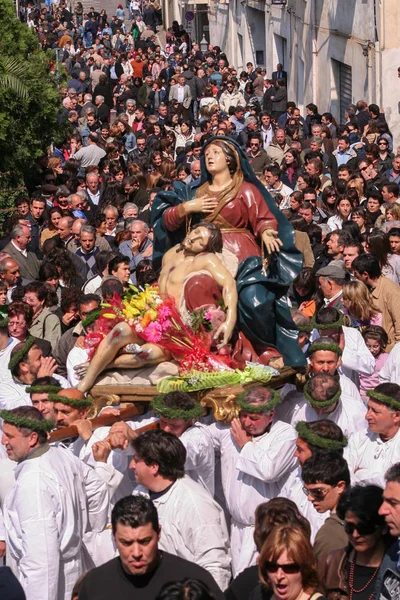 Nocera Terinese Italia Processione Dell Addolorata Pascua Sábado Santo —  Fotos de Stock