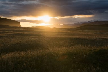 İzlanda'daki Sunset