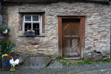 Monschau, Eifel, Almanya 'da vintage bina