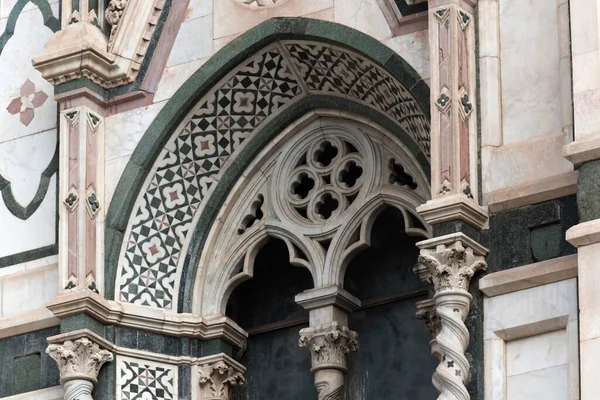 Architektonický Detail Florentská Katedrála Marie Květin Stránka Světového Dědictví — Stock fotografie
