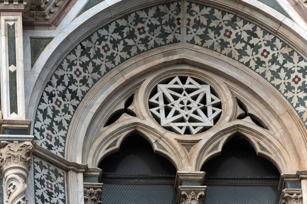 Detalhe Arquitetônico Catedral Florença Santa Maria Das Flores Património Mundial — Fotografia de Stock