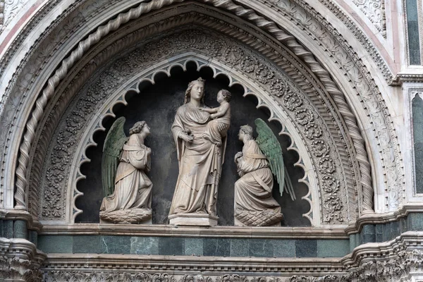Detalle Arquitectónico Catedral Santa María Las Flores Florencia Patrimonio Humanidad — Foto de Stock