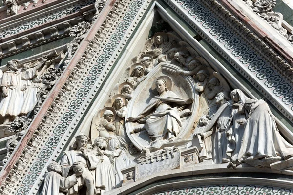 Архитектурные Детали Флорентийский Собор Святой Марии Цветов Всемирное Наследие — стоковое фото