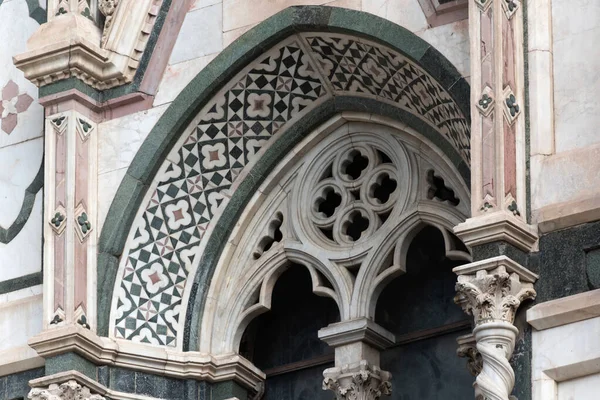 Detalhe Arquitetônico Catedral Florença Santa Maria Das Flores Património Mundial — Fotografia de Stock