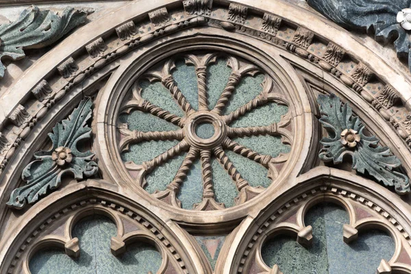 Detail Arsitektur Katedral Florence Santa Maria Dari Bunga Situs Warisan — Stok Foto