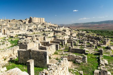 Dougga Tiyatrosu. Binalar, antik.