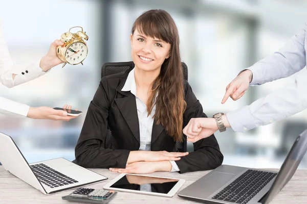 Uma Mulher Negócios Livre Stress Resistência Alívio Trabalho — Fotografia de Stock