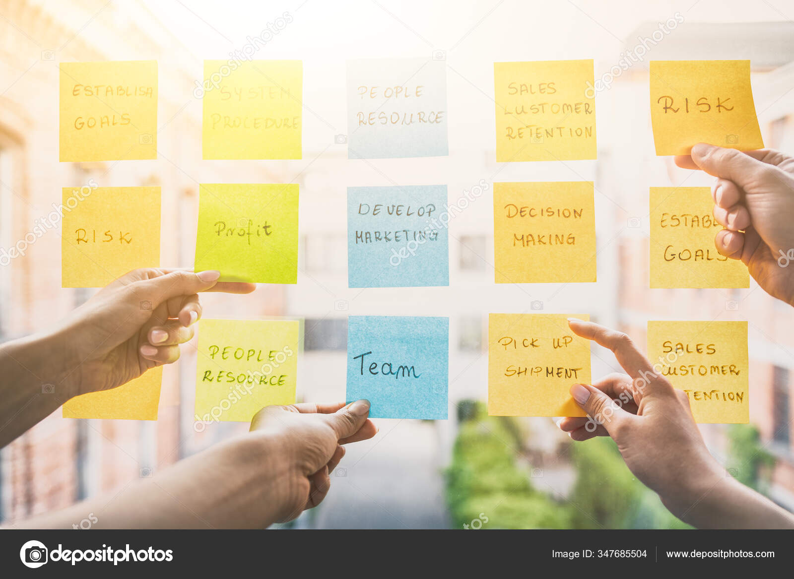 Sticky Note Post It Board Office Stock Photo - Download Image Now -  Adhesive Note, Wall - Building Feature, Brainstorming - iStock