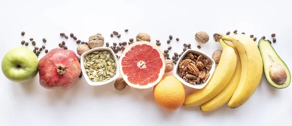 Amplio Collage Frutas Verduras Frescas Heladas Para Distribución Aislada Sobre — Foto de Stock