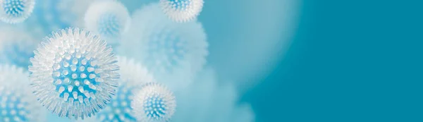 Afbeelding Van Griep Covid Viruscel Coronavirus Covid Uitbraak Influenza Achtergrond Stockfoto