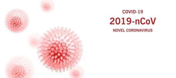 Afbeelding Van Griep Covid Viruscel Coronavirus Covid Uitbraak Influenza Achtergrond Stockfoto